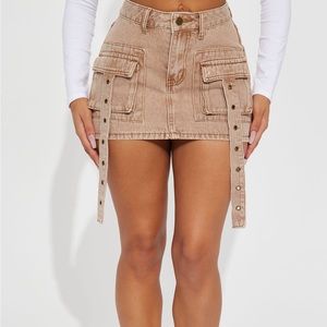 Mineral Washed Denim Skirt